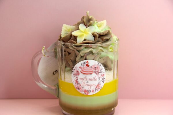 Bougie tasse noix de coco