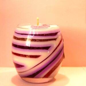 Bougie multicolore sucre d'orge