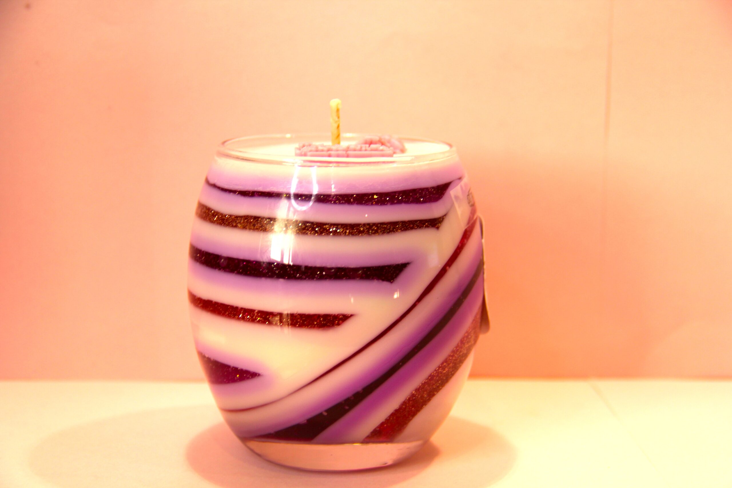 Bougie multicolore sucre d'orge